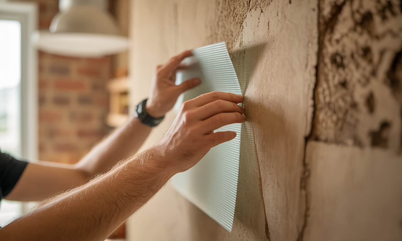 Pose De Toile De Verre Sur Mur