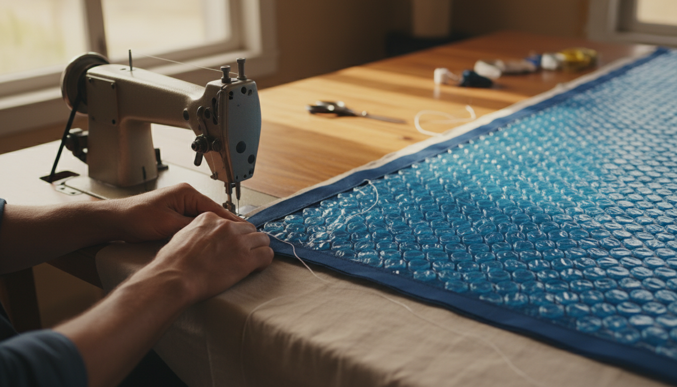 apprenez à coudre une bâche à bulle grâce à ce tutoriel étape par étape pour réparer ou fabriquer facilement votre protection d'été.