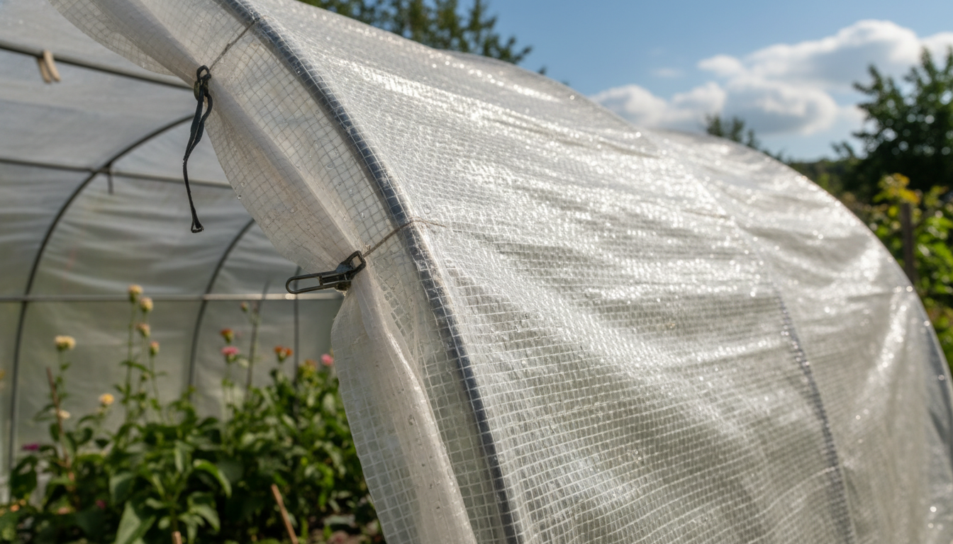 découvrez nos conseils pour choisir la bâche de serre anti-vent la plus robuste et protéger efficacement vos plantations contre les intempéries.