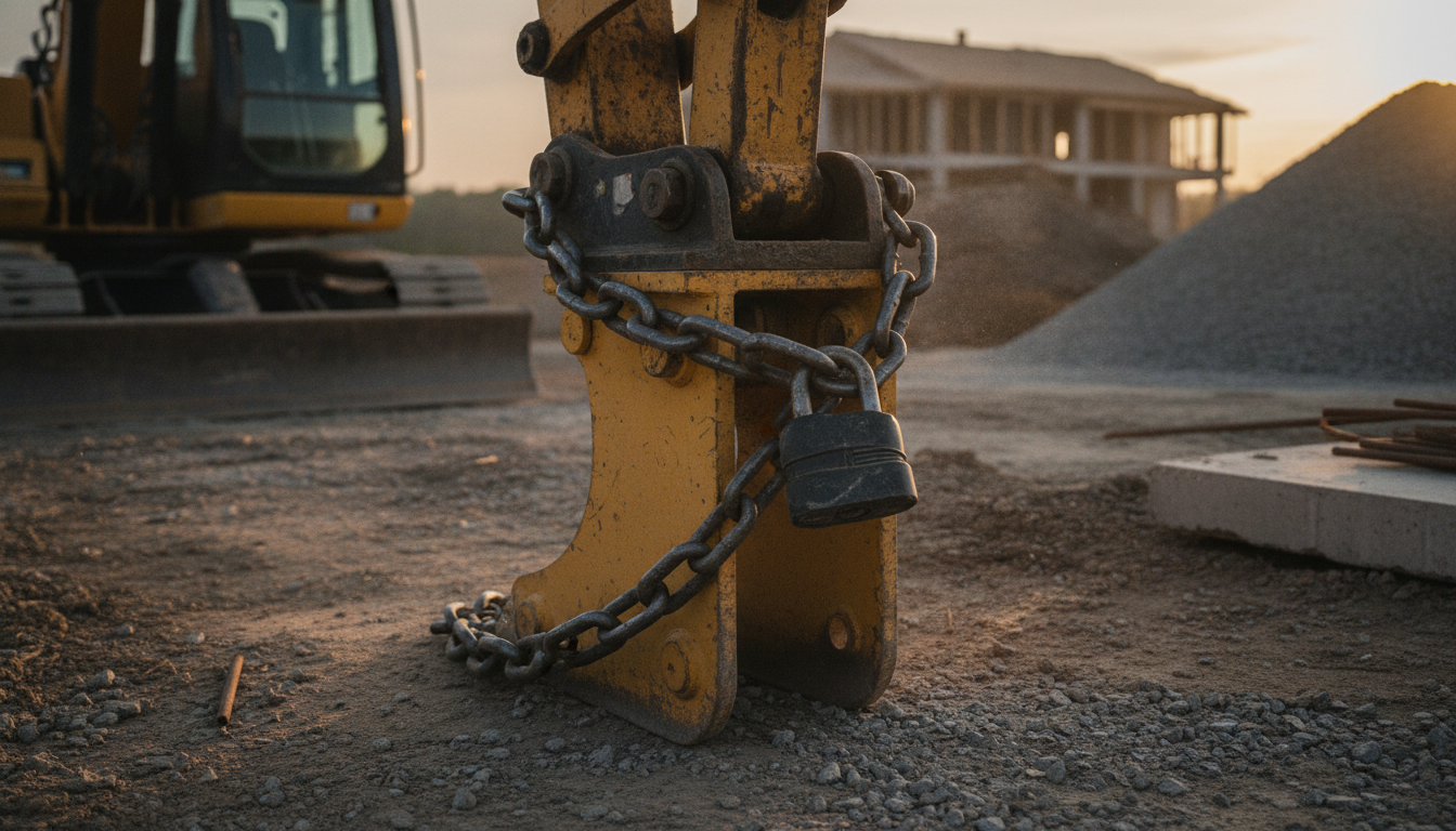 découvrez des conseils pratiques pour sécuriser l’attache manuelle de votre mini-pelle et prévenir le vol sur chantier efficacement.
